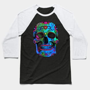 Bright skull for the celebration of the day of the dead - El Día de Muertos Baseball T-Shirt